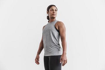 Grey Nobull WoHigh-Neck Tank (CLASSIC Colors) Women's Tanks | CA Z2266U